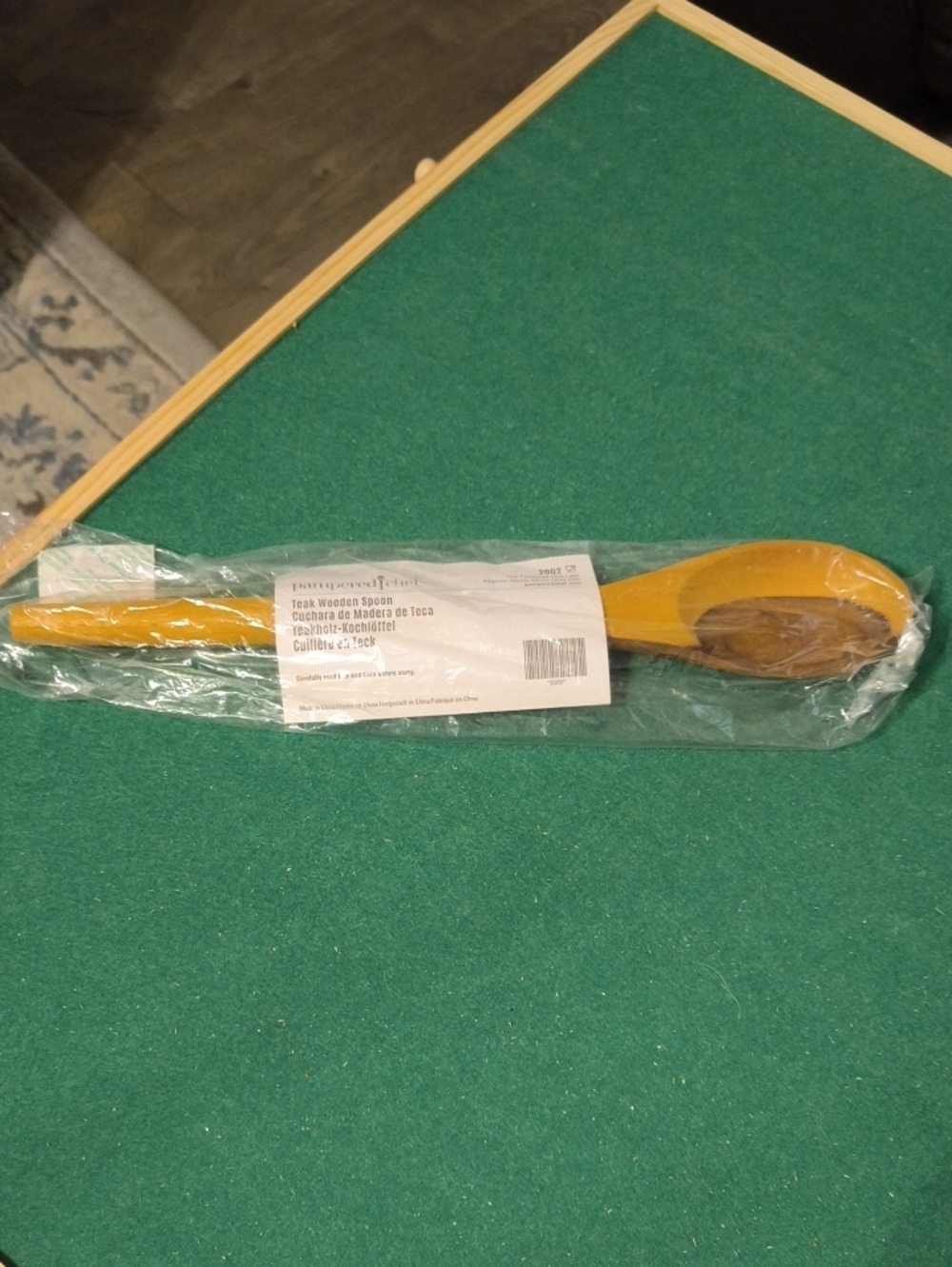 Pampered Chef Teak Wooden Spoon - Brown